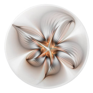 Pomo De Cerámica Elegancia floral modernidad Resumen arte fractal