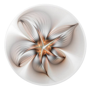 Pomo De Cerámica Elegancia floral modernidad Resumen arte fractal