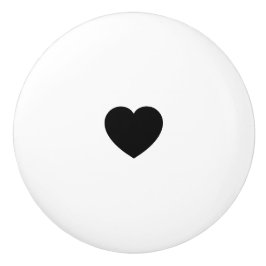 Pomo De Cerámica Elegant Ceramic Knob Featuring Minimalist Heart Ar