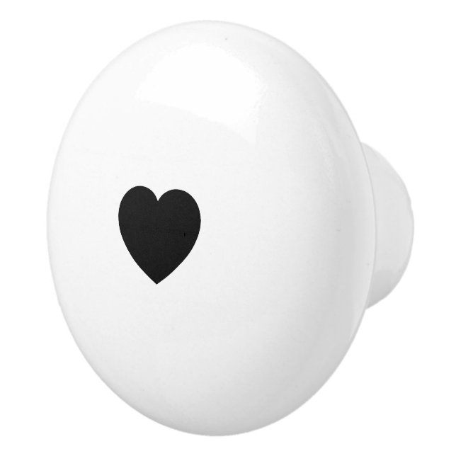 Pomo De Cerámica Elegant Ceramic Knob Featuring Minimalist Heart Ar (Derecha)