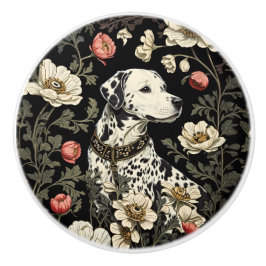 Pomo De Cerámica Elegant Dalmatian William Morris Inspired