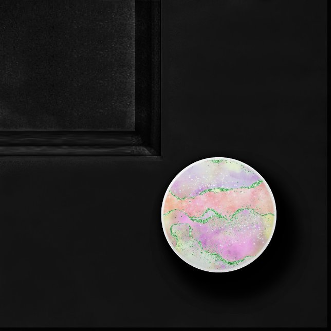 Pomo De Cerámica Elegante Agate de Primavera | Jugador Purpurina Fa (Subido por el creador)