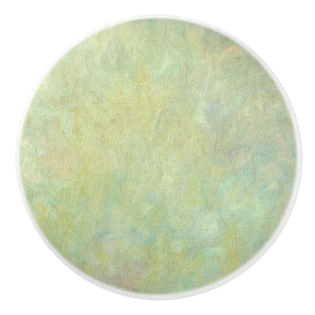 Pomo De Cerámica Elegante Cajón verde con textura de pintura (Anverso)