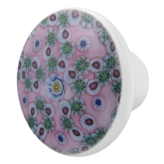 Pomo De Cerámica Elegante Flores Pequeñas Patrón Victoriano (Derecha)