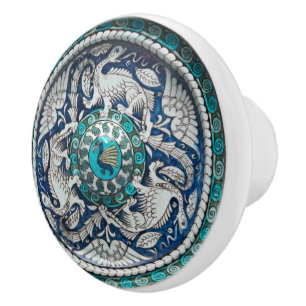 Pomo De Cerámica Elegante Knob De Morgan Dragon Ceramic