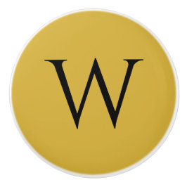 Pomo De Cerámica Elegante Monograma M Dorado Muebles De Cerámica Kn