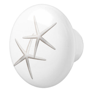 Pomo De Cerámica Elegante pez estelar blanco