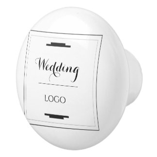 Pomo De Cerámica Elegante Regalo Personalizado de Boda Moderno Pers