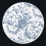 Pomo De Cerámica Elegante Vintage francés grabado en toile floral-a<br><div class="desc">Elegante y adornado patrón vintage de jouy con flores exóticas,  viñas y follaje entrelazados con guirnaldas y canastos de rosas. Este patrón se adaptó a partir de un fragmento textil francés histórico aproximadamente en 1910 en la colección Smithsonian. El patrón es de alta resolución pero no se puede embaldosar.</div>