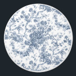 Pomo De Cerámica Elegante Vintage francés grabado en toile floral-a<br><div class="desc">Elegante y adornado patrón vintage de jouy con flores exóticas,  viñas y follaje entrelazados con guirnaldas y canastos de rosas. Este patrón se adaptó a partir de un fragmento textil francés histórico aproximadamente en 1910 en la colección Smithsonian. El patrón es de alta resolución pero no se puede embaldosar.</div>