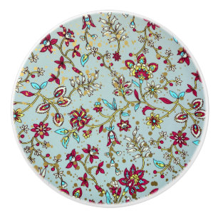 Pomo De Cerámica Elegantes Florals de época