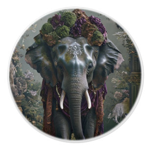 Pomo De Cerámica Elephant Blossom