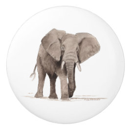 Pomo De Cerámica elephant drawer pull
