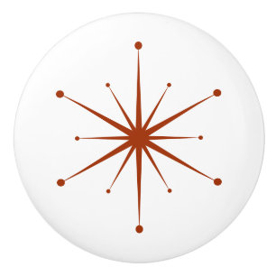 Pomo De Cerámica Elija su propio Starburst Atómico Retro de Colores