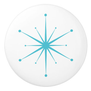Pomo De Cerámica Elija su propio Starburst Atómico Retro de Colores