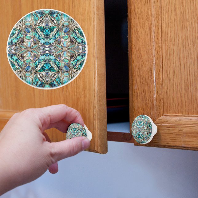 Pomo De Cerámica Ellegal Abalone y Silver (Subido por el creador)