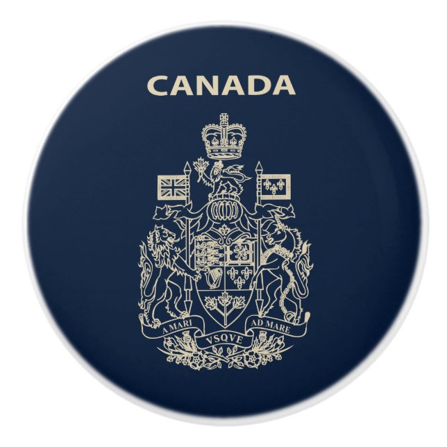 Pomo De Cerámica Emblema nacional de Canadá (Anverso)