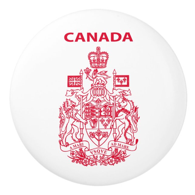 Pomo De Cerámica Emblema nacional de Canadá (Anverso)