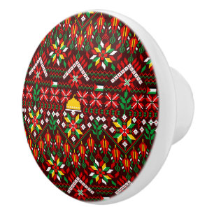 Pomo De Cerámica Embrodería tradicional de Palestina Tatreez