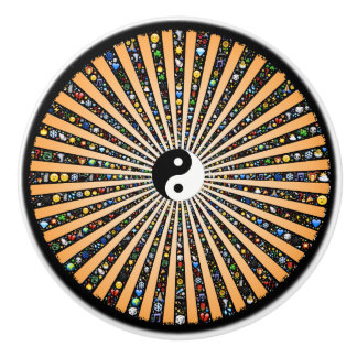 Pomo De Cerámica Emoji Yin Yang