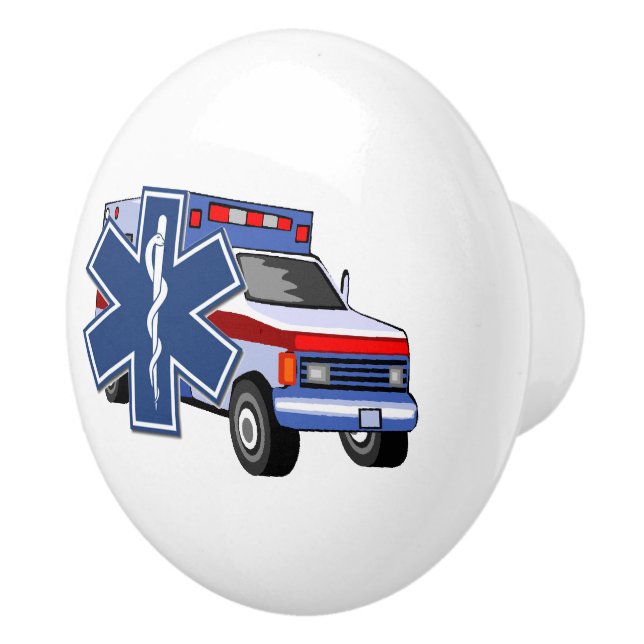 Pomo De Cerámica EMS Ambulancia  (Derecha)