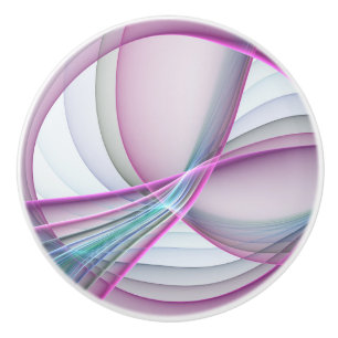 Pomo De Cerámica En Movimiento, Moderno Arte Fractal Abstracto Colo