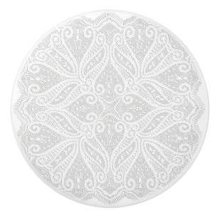 Pomo De Cerámica Encaje de blonda