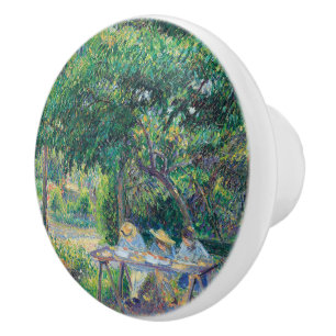 Pomo De Cerámica Enfants attabés dans le jardin Camille Pissarro