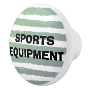 Pomo De Cerámica Equipos deportivos Bandas de color gris verde