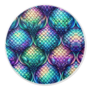 Pomo De Cerámica Escalas acuáticas coloridas/irrisorias