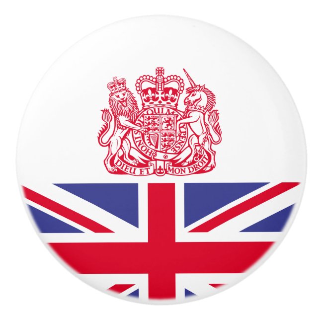 Pomo De Cerámica Escudo de armas del Reino Unido (Anverso)