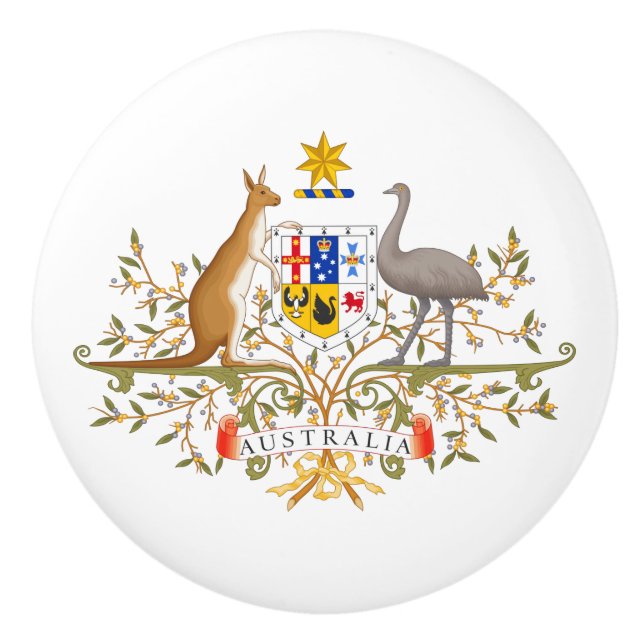 Pomo De Cerámica Escudo de Australia (Anverso)