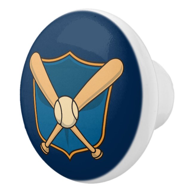 Pomo De Cerámica Escudo de béisbol (Derecha)
