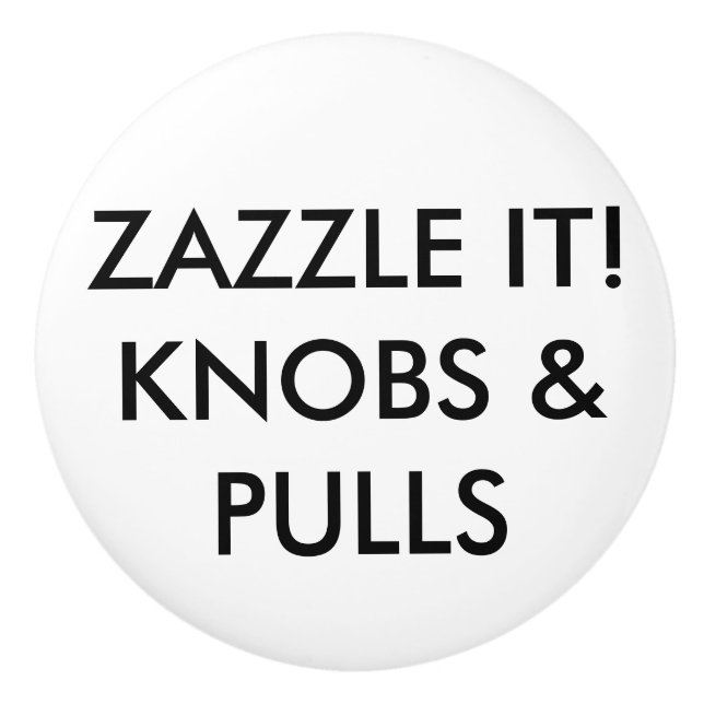 Pomo De Cerámica Espacio en blanco personalizado personalizado del (Anverso)