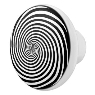 Pomo De Cerámica Espiral de hipnosis