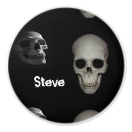 Pomo De Cerámica Esqueleto en el botón de cerámica cercano