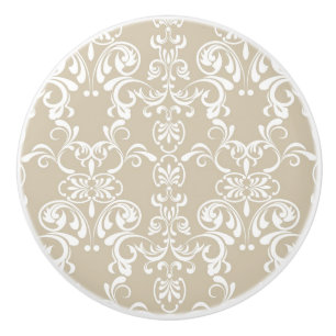 Pomo De Cerámica Estampado de flores
