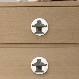 Pomo De Cerámica Estatua de la Pagoda Weathered