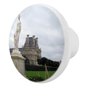 Pomo De Cerámica Estatua en el Louvre Grounds - perilla