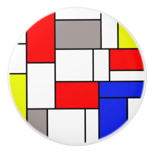 Pomo De Cerámica Estilo de Mondrian