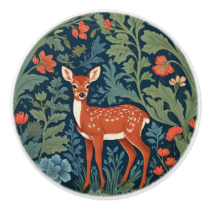 Pomo De Cerámica Estilo del venado William Morris a la izquierda fr