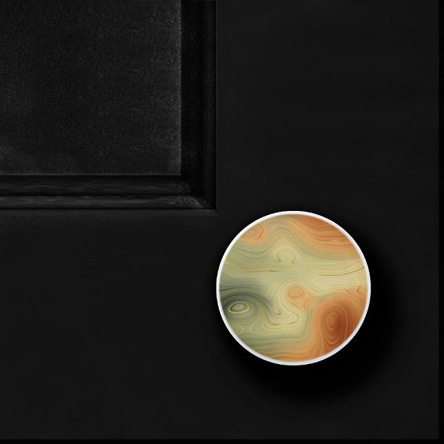 Pomo De Cerámica Estratos dorados | Agato verde Naranja quemado por (Subido por el creador)