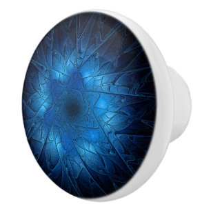 Pomo De Cerámica Estrella azul de David, de aspecto eclipsado