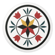 Estrella De 8 Pt Tulips Pennsylvania Rótulo Hex Ho