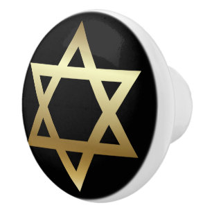 Pomo De Cerámica Estrella de David Ceramic Knob