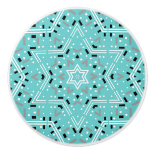 Pomo De Cerámica Estrella de David   Resumen del gabinete de cajone