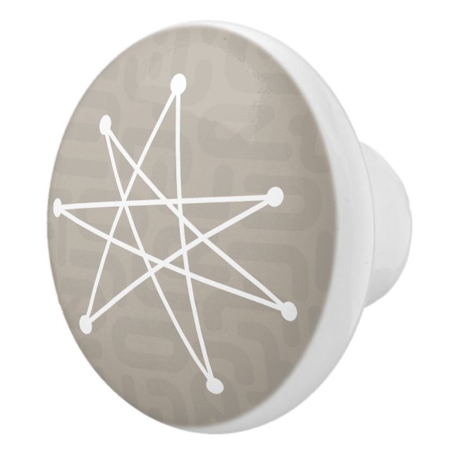 Pomo De Cerámica Estrella de MOD Atómica MCM para Navidades moderni (Derecha)