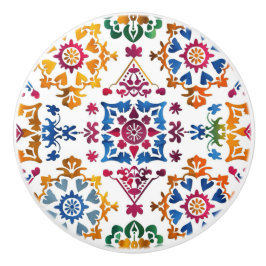 Pomo De Cerámica Estrellas coloridas de México