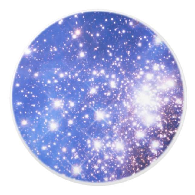 Pomo De Cerámica Estrellas Embriónicas azules caídas (Anverso)