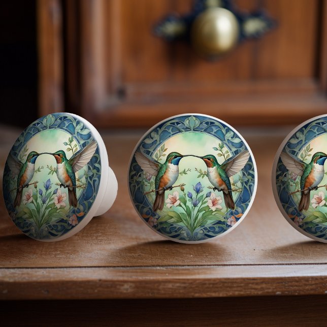 Pomo De Cerámica Ethereal Hummingbird Dance Ceramic Knob Pull (Subido por el creador)